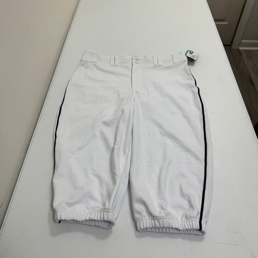Champro BP101 Mens Large Baseball Knicker‎ Pants White Navy Pipe New